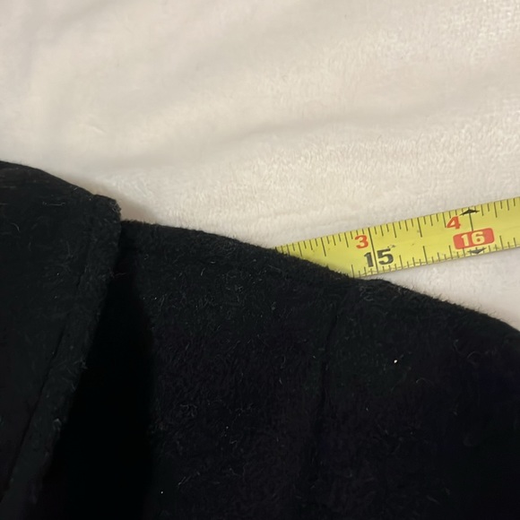 J jill Wool Blend Black Double Breasted Pea Coat Sz S - Picture 9 of 11